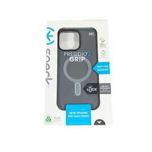 W3N Speck Presidio2 Grip W/ClickLock‎ Case iPhone 16 PRO MAX, Charcoal Gray